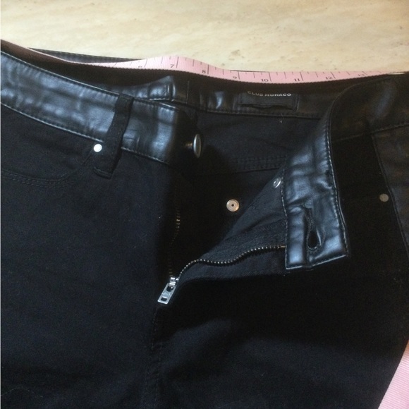 Club Monaco faux leather detail pants - Picture 2 of 9